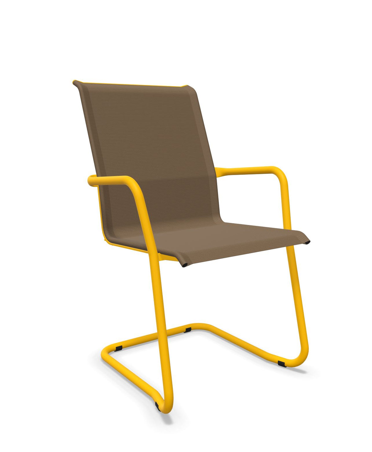 Schaffner Locarno Fauteuil Cantilever empilable Marron Crème 28 Jaune 11 