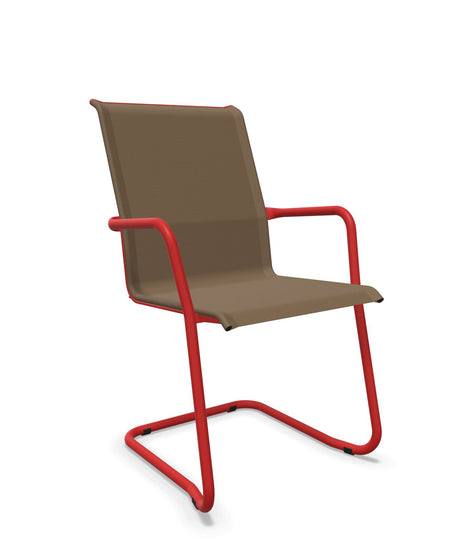 Schaffner Locarno Fauteuil Cantilever empilable Marron Crème 28 Rouge 30 