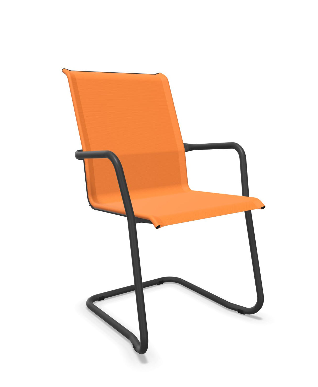 Schaffner Locarno Fauteuil Cantilever empilable Orange 13 Anthracite 77 
