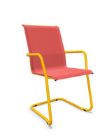 Schaffner Locarno Fauteuil Cantilever empilable Rouge 30 Jaune 11 