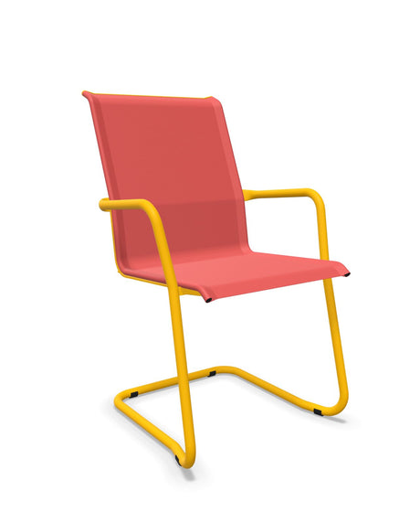 Schaffner Locarno Fauteuil Cantilever empilable Rouge 30 Jaune 11 