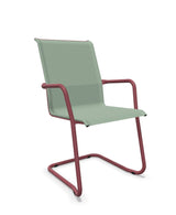 Schaffner Locarno Fauteuil Cantilever empilable Vert Crème 26 Bordeaux 38 