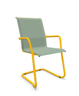 Schaffner Locarno Fauteuil Cantilever empilable Vert Crème 26 Jaune 11 