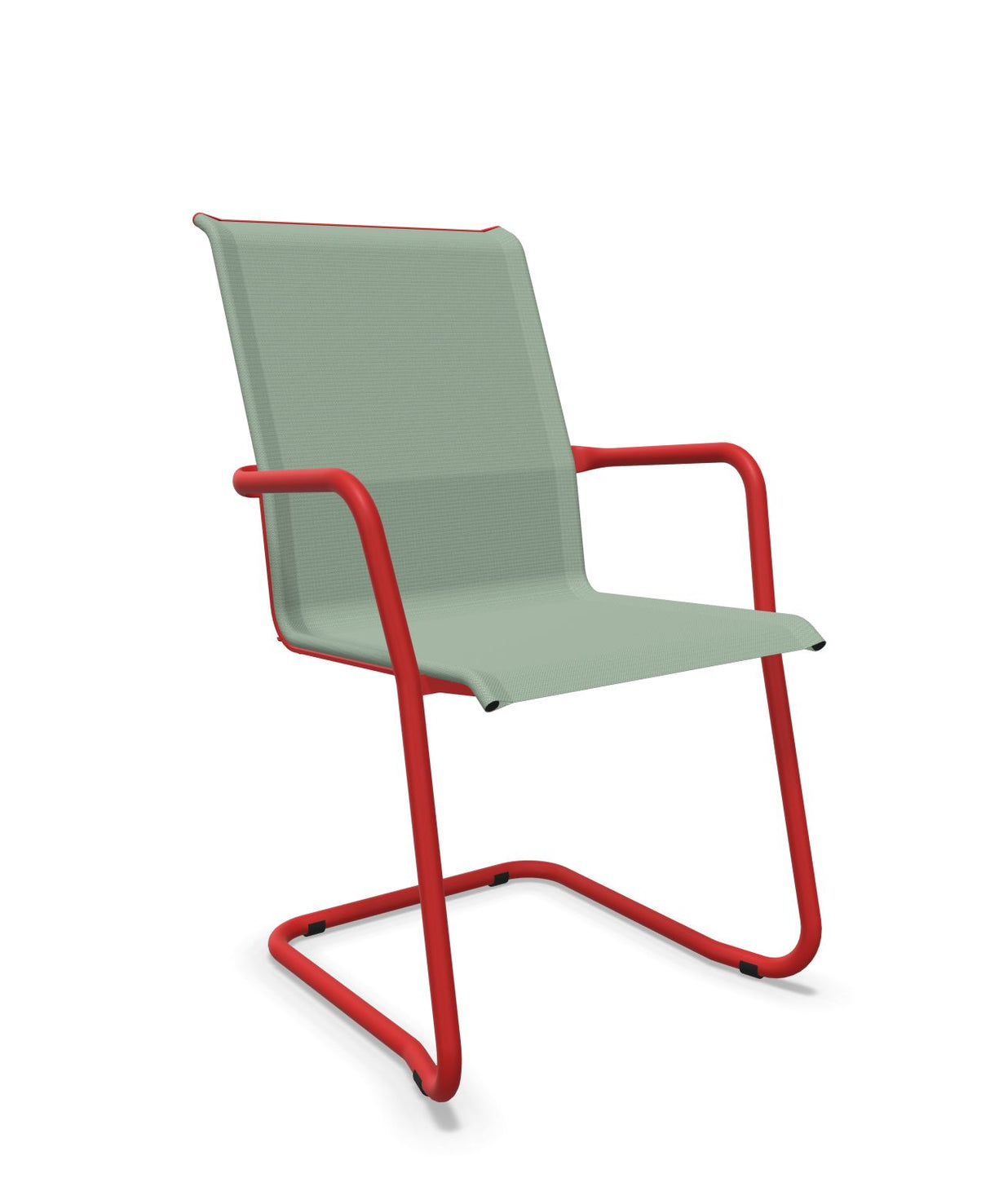 Schaffner Locarno Fauteuil Cantilever empilable Vert Crème 26 Rouge 30 