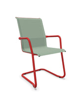 Schaffner Locarno Fauteuil Cantilever empilable Vert Crème 26 Rouge 30 