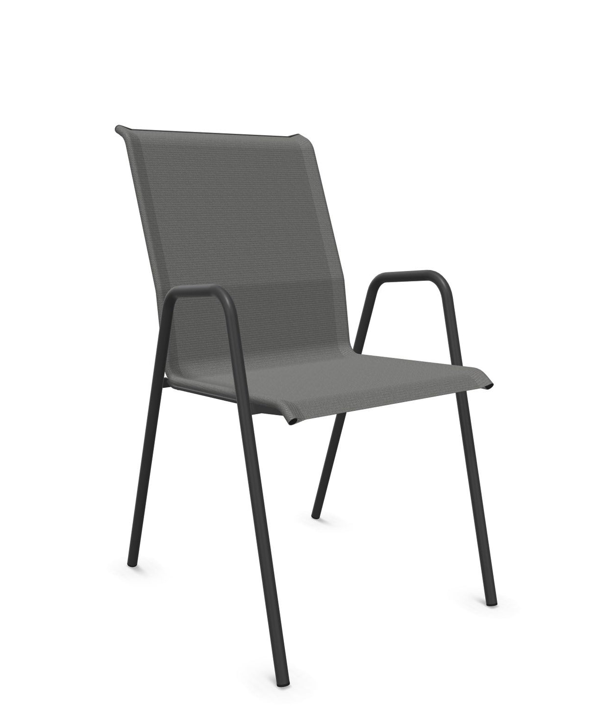 Schaffner Locarno Fauteuil repas empilable Gris 20 Anthracite 77 