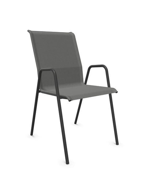 Schaffner Locarno Fauteuil repas empilable Gris 20 Anthracite 77 