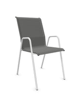 Schaffner Locarno Fauteuil repas empilable Gris 20 Blanc 90 