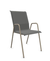 Schaffner Locarno Fauteuil repas empilable Gris 20 Champagne 85 