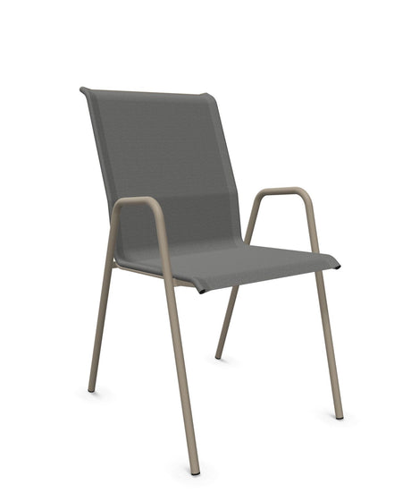 Schaffner Locarno Fauteuil repas empilable Gris 20 Champagne 85 
