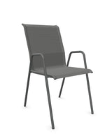 Schaffner Locarno Fauteuil repas empilable Gris 20 Graphite 73 