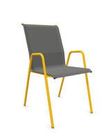 Schaffner Locarno Fauteuil repas empilable Gris 20 Jaune 11 