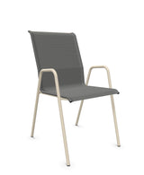 Schaffner Locarno Fauteuil repas empilable Gris 20 Sable Pastel 15 
