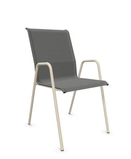 Schaffner Locarno Fauteuil repas empilable Gris 20 Sable Pastel 15 