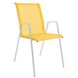 Schaffner Luzern Fauteuil repas empilable Blanc 90 Jaune 11 