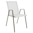 Schaffner Luzern Fauteuil repas empilable Champagne 85 Blanc 90 