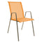 Schaffner Luzern Fauteuil repas empilable Champagne 85 Orange 13 