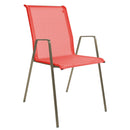 Schaffner Luzern Fauteuil repas empilable Champagne 85 Rouge 30 