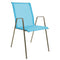 Schaffner Luzern Fauteuil repas empilable Champagne 85 Turquoise 58 