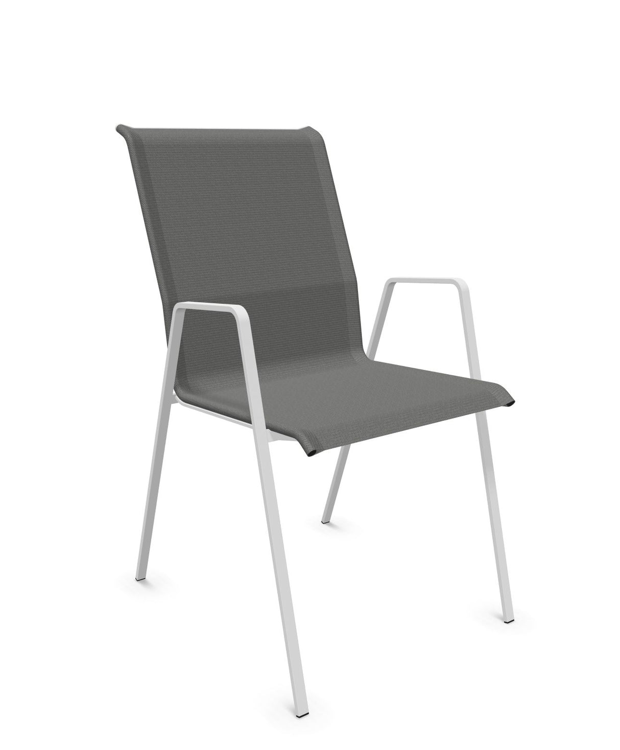 Schaffner Luzern Fauteuil repas empilable Gris 20 Blanc 90 