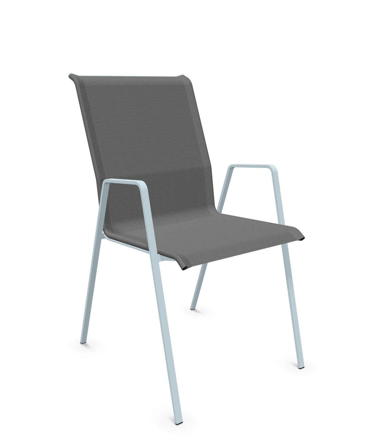 Schaffner Luzern Fauteuil repas empilable Gris 20 Bleu Pastel 51 