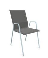 Schaffner Luzern Fauteuil repas empilable Gris 20 Bleu Pastel 51 