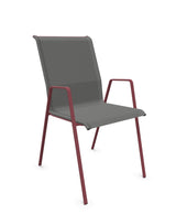 Schaffner Luzern Fauteuil repas empilable Gris 20 Bordeaux 38 