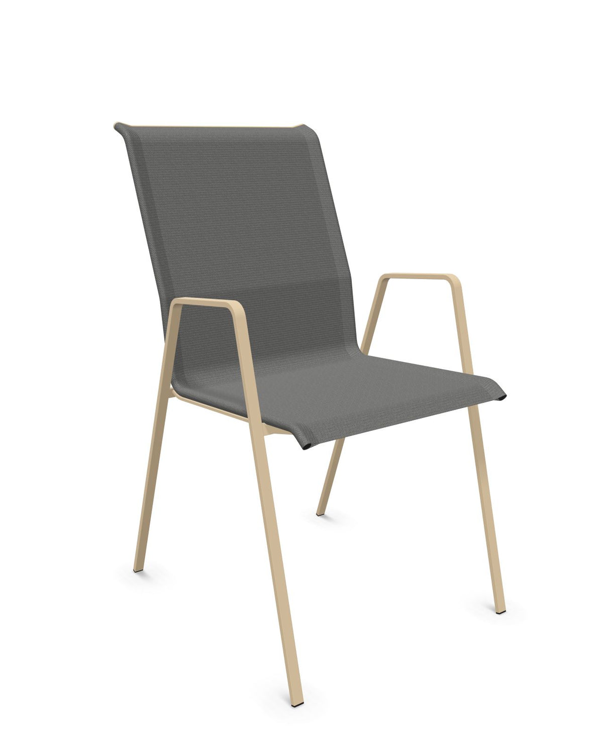 Schaffner Luzern Fauteuil repas empilable Gris 20 Marron Pastel 83 