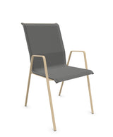 Schaffner Luzern Fauteuil repas empilable Gris 20 Marron Pastel 83 