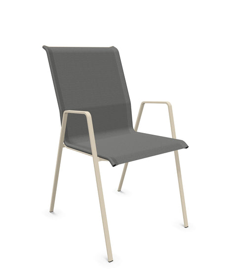Schaffner Luzern Fauteuil repas empilable Gris 20 Sable Pastel 15 