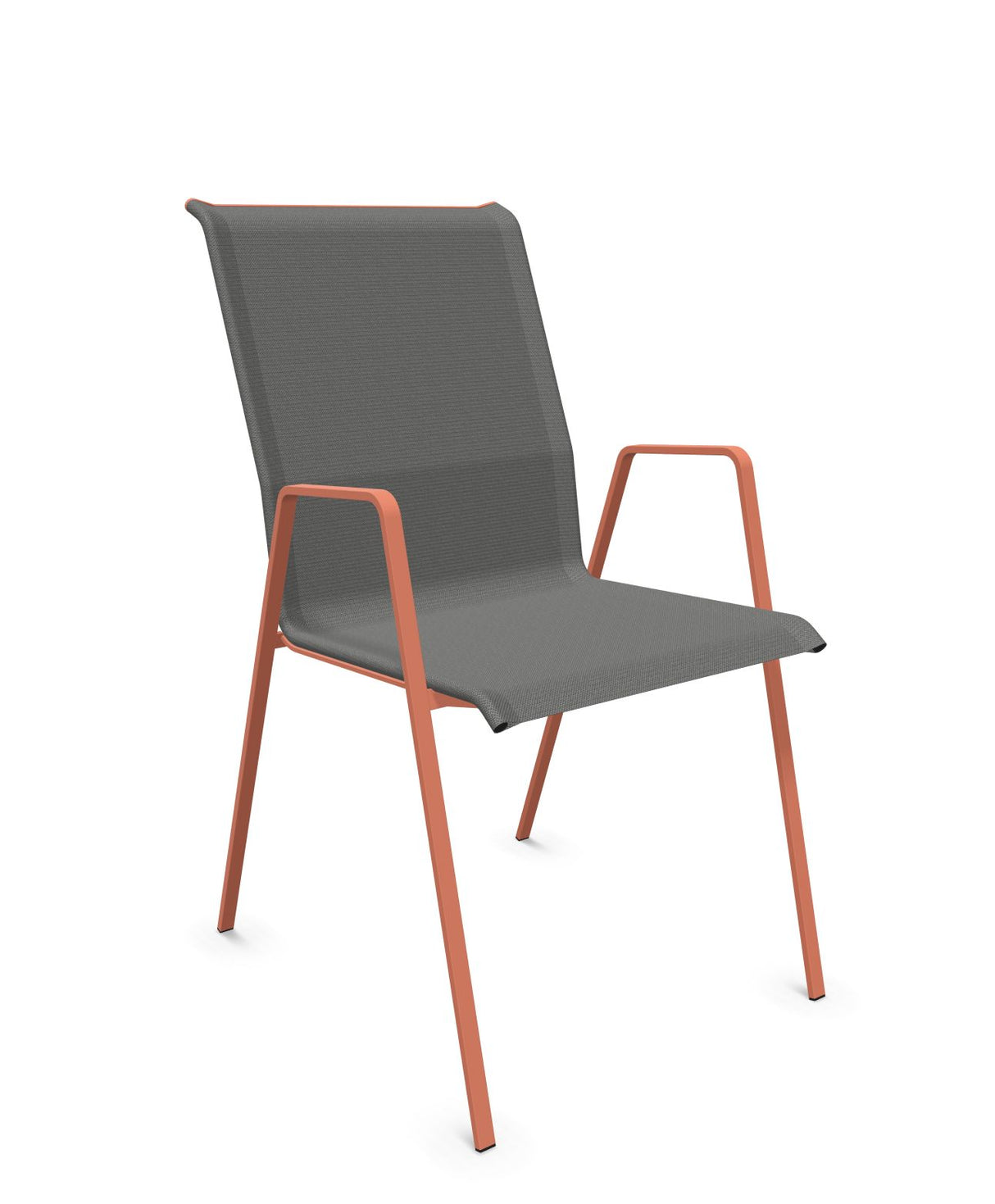 Schaffner Luzern Fauteuil repas empilable Gris 20 Terracotta 84 