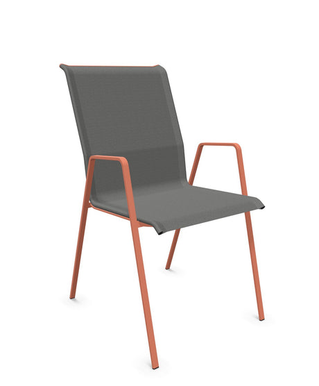 Schaffner Luzern Fauteuil repas empilable Gris 20 Terracotta 84 