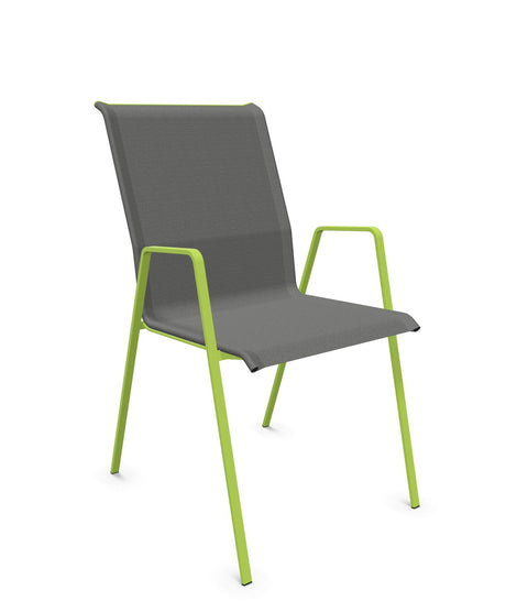 Schaffner Luzern Fauteuil repas empilable Gris 20 Vert Clair 63 