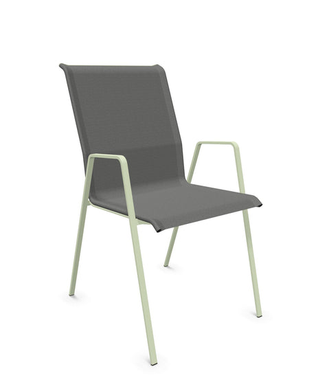 Schaffner Luzern Fauteuil repas empilable Gris 20 Vert Pastel 64 