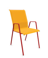 Schaffner Luzern Fauteuil repas empilable Jaune 11 Rouge 30 