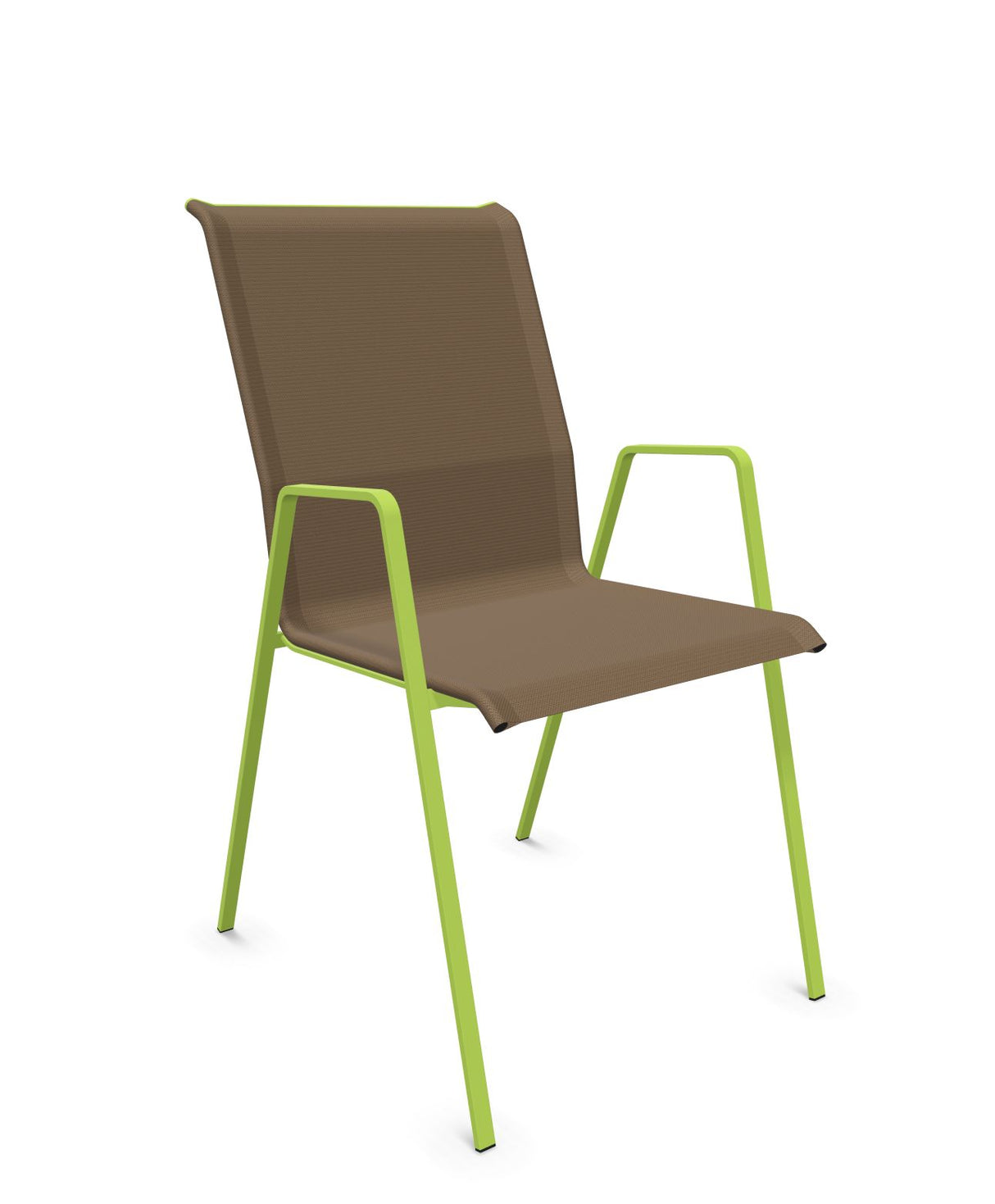 Schaffner Luzern Fauteuil repas empilable Marron Crème 28 Vert Clair 63 