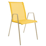 Schaffner Luzern Fauteuil repas empilable Marron pastel 83 Jaune 11 