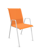 Schaffner Luzern Fauteuil repas empilable Orange 13 Blanc 90 