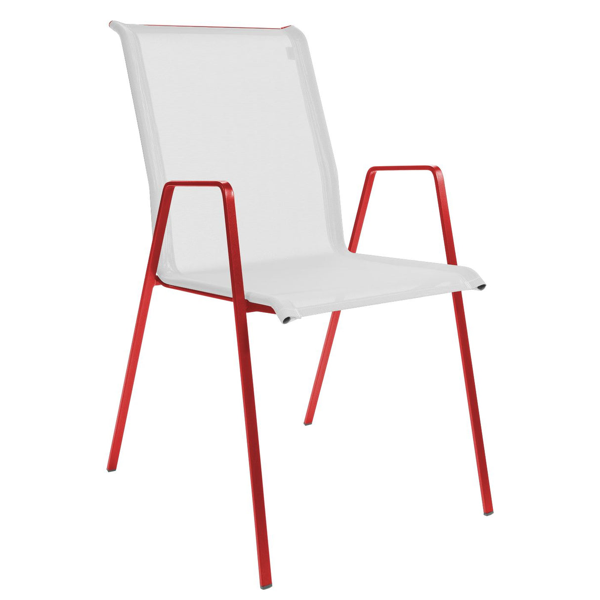 Schaffner Luzern Fauteuil repas empilable Rouge 30 Blanc 90 