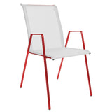 Schaffner Luzern Fauteuil repas empilable Rouge 30 Blanc 90 