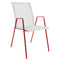 Schaffner Luzern Fauteuil repas empilable Rouge 30 Blanc 90 