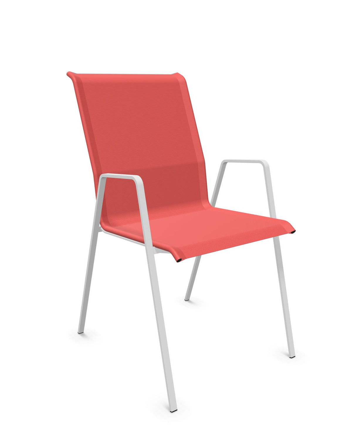 Schaffner Luzern Fauteuil repas empilable Rouge 30 Blanc 90 