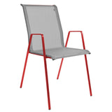 Schaffner Luzern Fauteuil repas empilable Rouge 30 Gris 20 