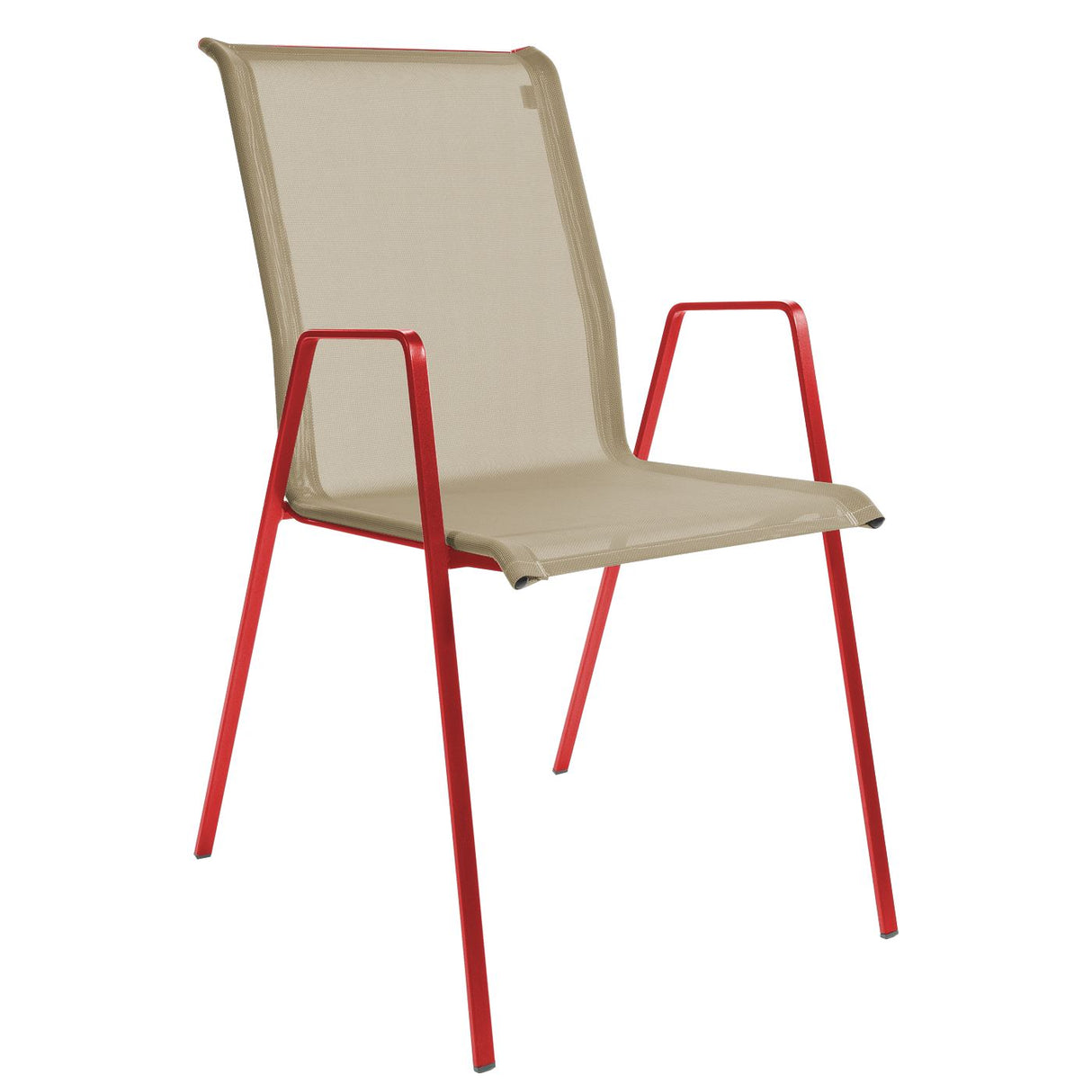 Schaffner Luzern Fauteuil repas empilable Rouge 30 Marron Crème 28 
