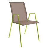Schaffner Luzern Fauteuil repas empilable Vert clair 63 Marron 82 