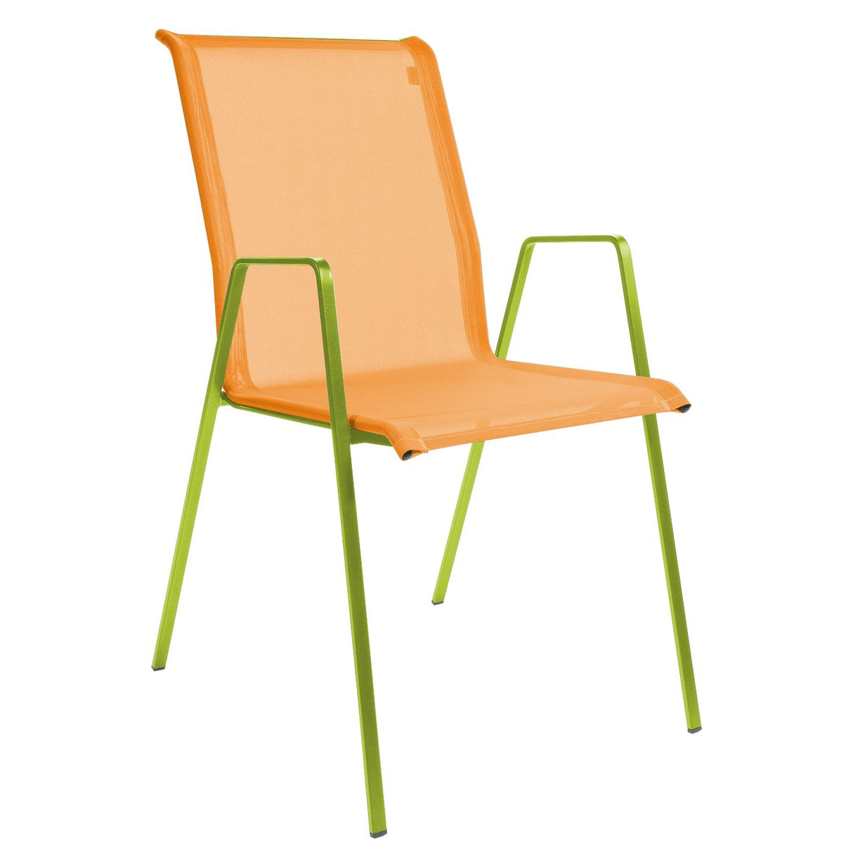 Schaffner Luzern Fauteuil repas empilable Vert clair 63 Orange 13 