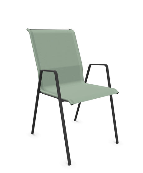 Schaffner Luzern Fauteuil repas empilable Vert Crème 26 Anthracite 77 