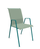 Schaffner Luzern Fauteuil repas empilable Vert Crème 26 Bleu Kali 56 