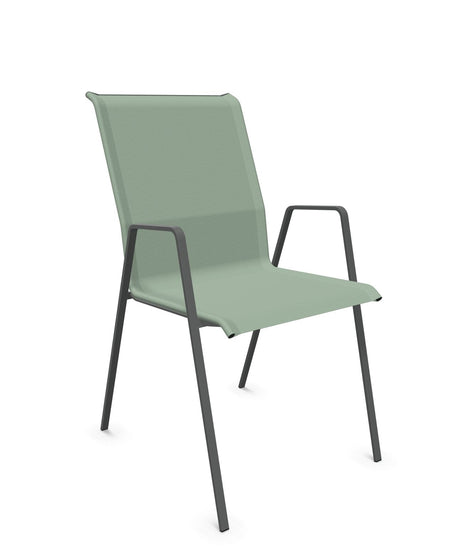 Schaffner Luzern Fauteuil repas empilable Vert Crème 26 Graphite 73 