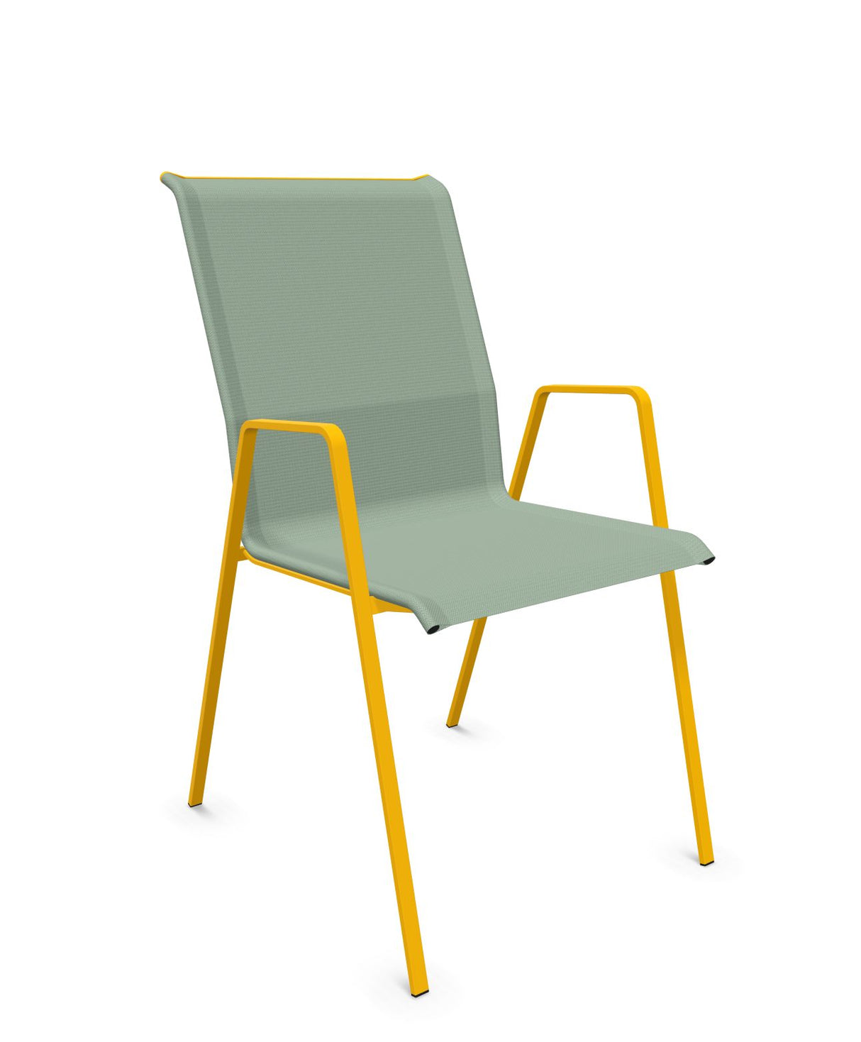 Schaffner Luzern Fauteuil repas empilable Vert Crème 26 Jaune 11 